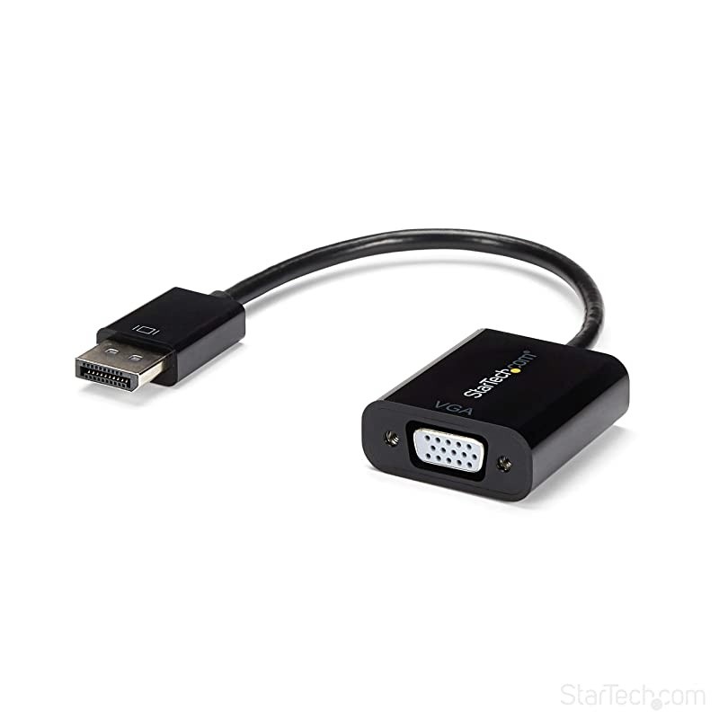 com DisplayPort to DVI-D Adapter - 1920x1200 - Passive DVI Video Converter with Latching DP Connector (DP2DVI2),Black & DisplayPort to VGA Display Adapter - 1080p 1920x1200 - Active DP to VGA