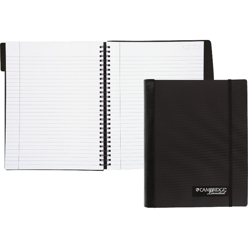 Cambridge Accents Business Notebook 9 1/2 x 6 7/8 100 Sheets Black 59054