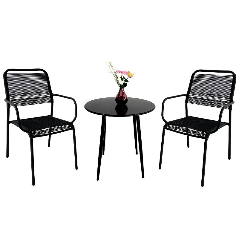 Silas Stack Chair - Black - Haven Way