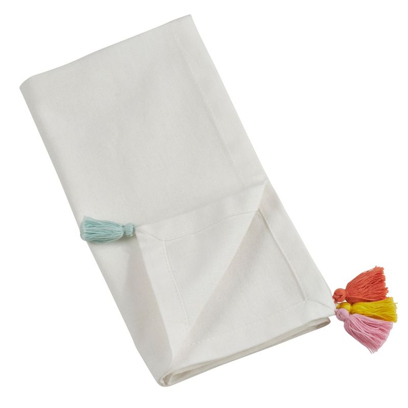 Saro Lifestyle Cloth Table Napkins With Fiesta Tassel Corners (Set of 4)