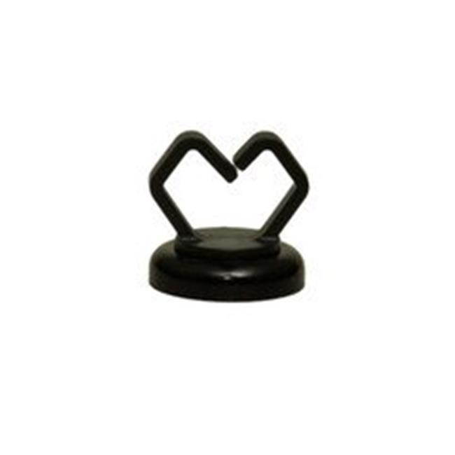Strong Polymer 1/2" Magnetic Cable Holder,10 lbs Pull Strength, 10 Pieces/Bag - Black