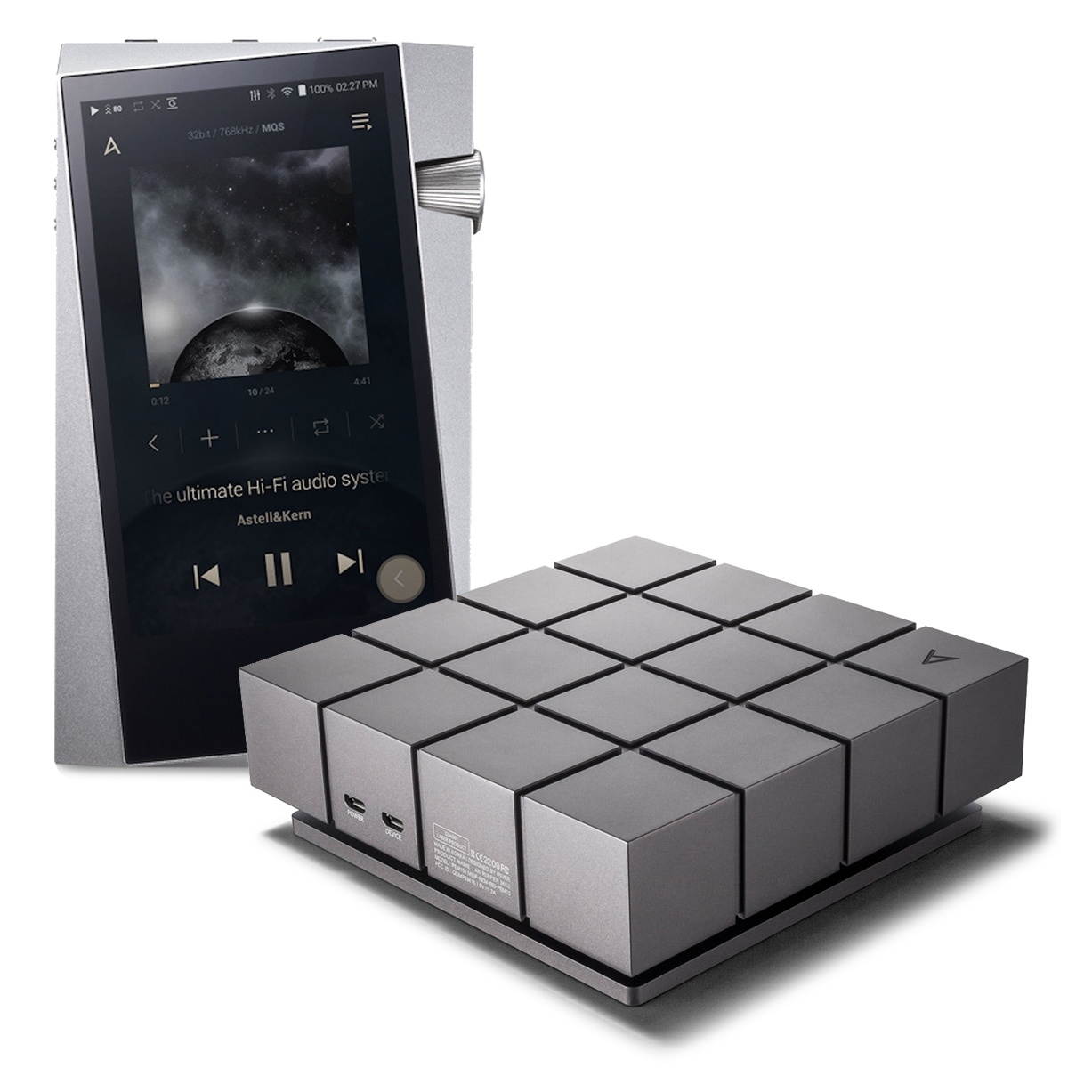 Astell & Kern SR25 Music Player with AK Ripper MKII CD-Ripper (Moon Silver)