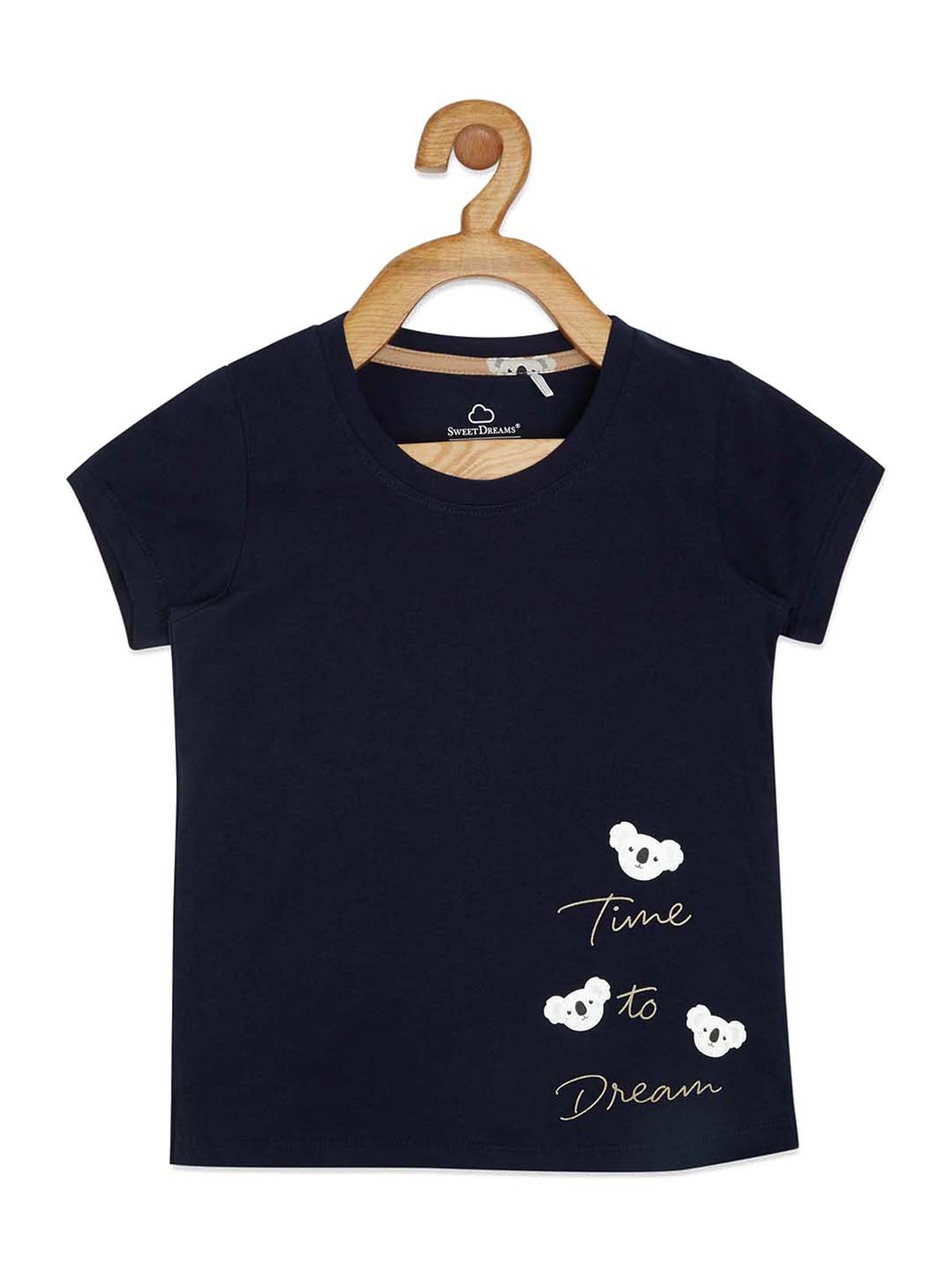 Sweet Dreams Kids Night Navy Printed T-Shirt Set