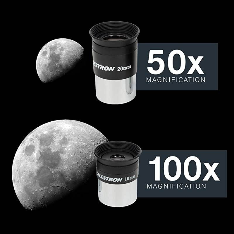 AstroMaster 90EQ Refractor Telescope - Refractor Telescope for Beginners - Fully-Coated Glass Optics - Adjustable-Height Tripod - BONUS Astronomy Software Package