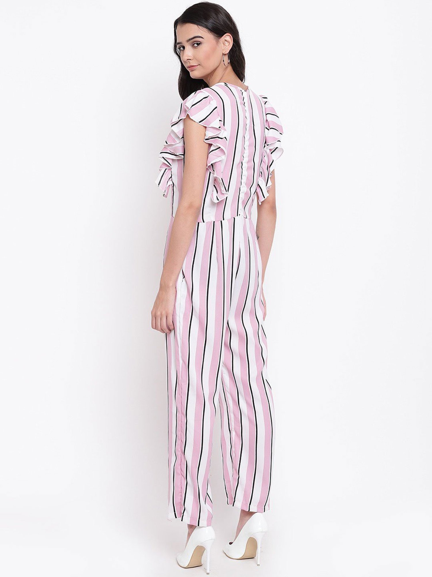 Belle Fille Multicolor Striped Jumpsuit