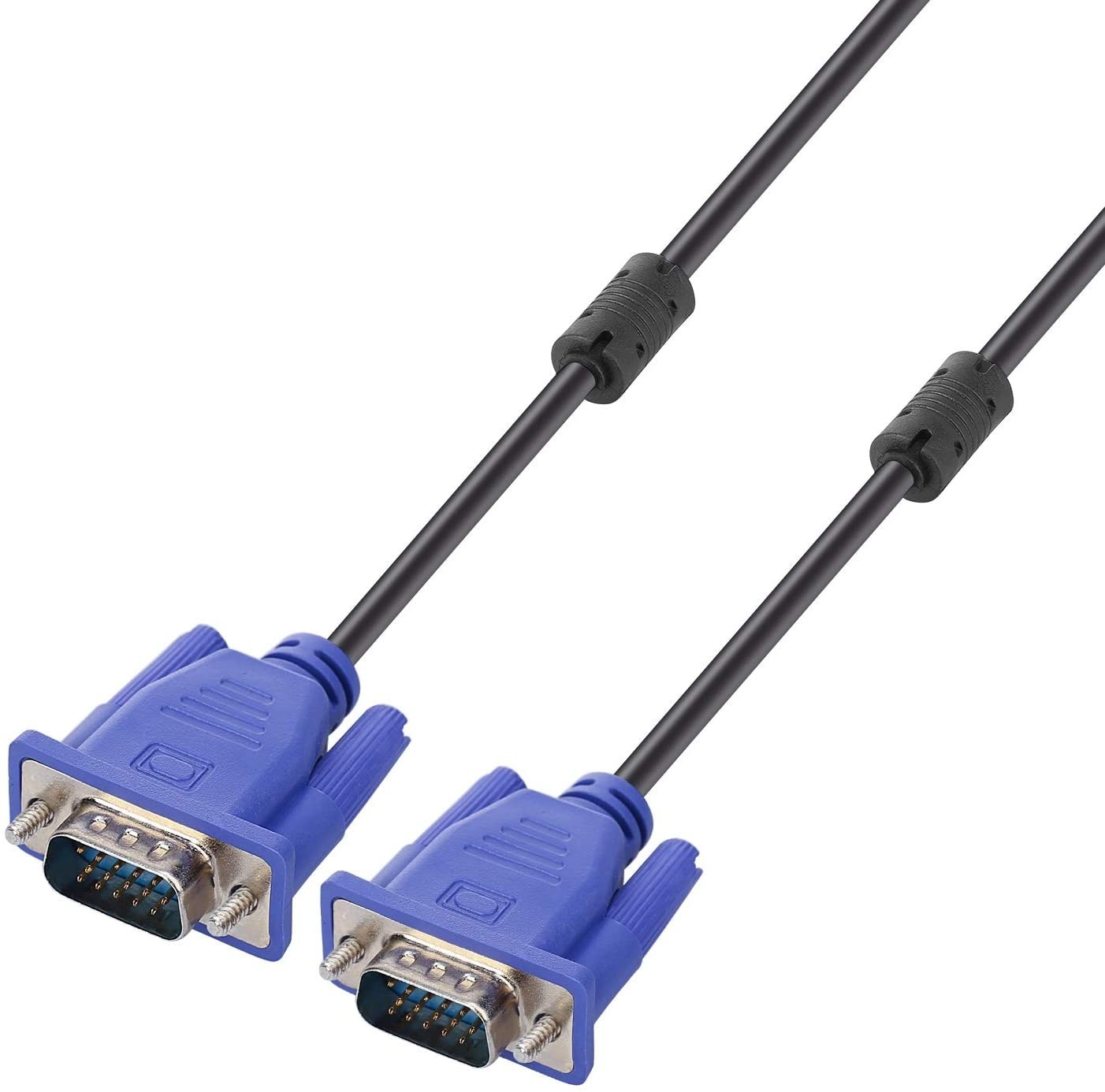 ENUODA Blue VGA 15 Pin Male to Male Plug Computer Monitor Cable Wire Cord 1.5M (4.9 Feet)