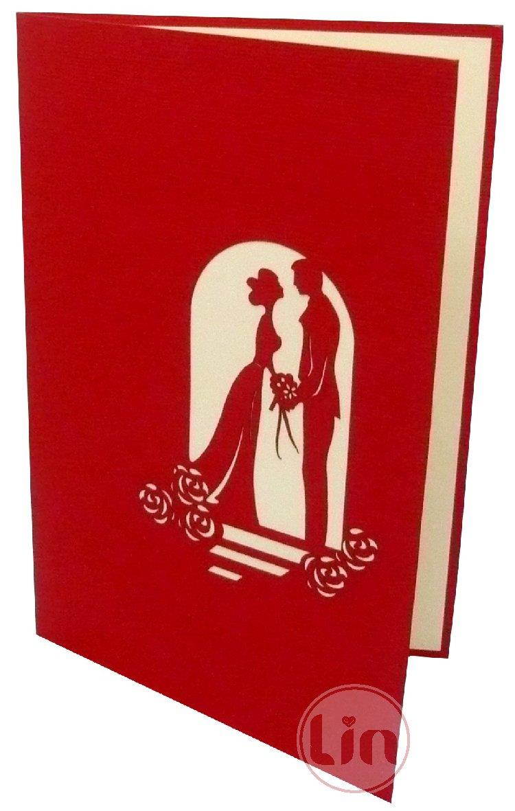 LIN Pop Up 3D Greeting Card for Halloween, Scary Bat