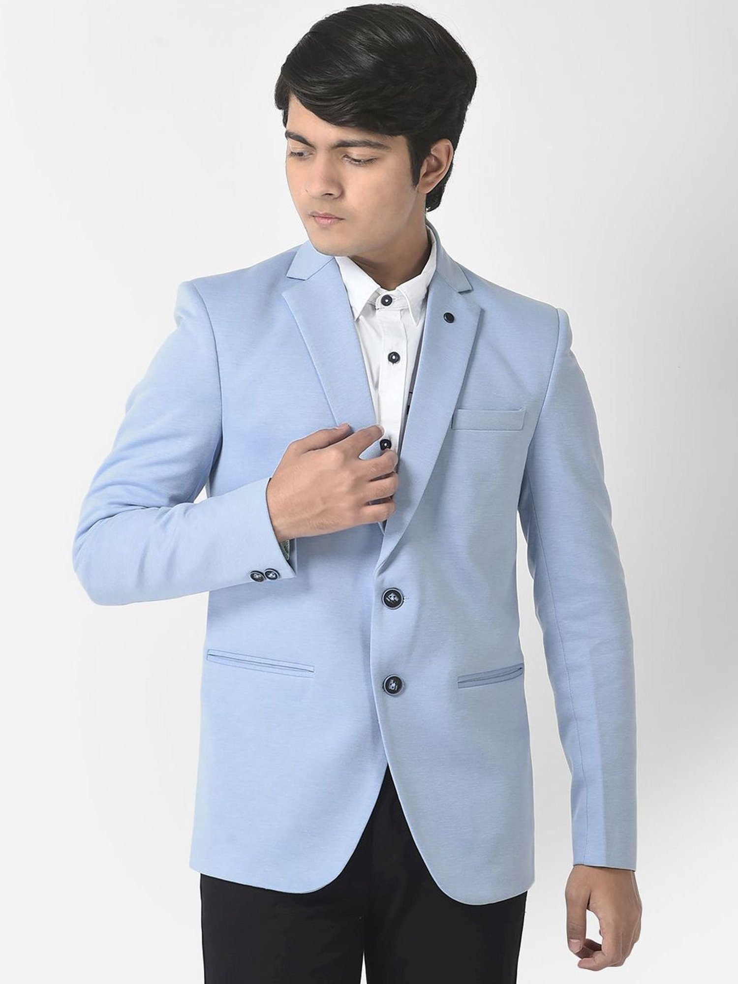 Blue Giraffe Kids Maroon Solid  Blazer