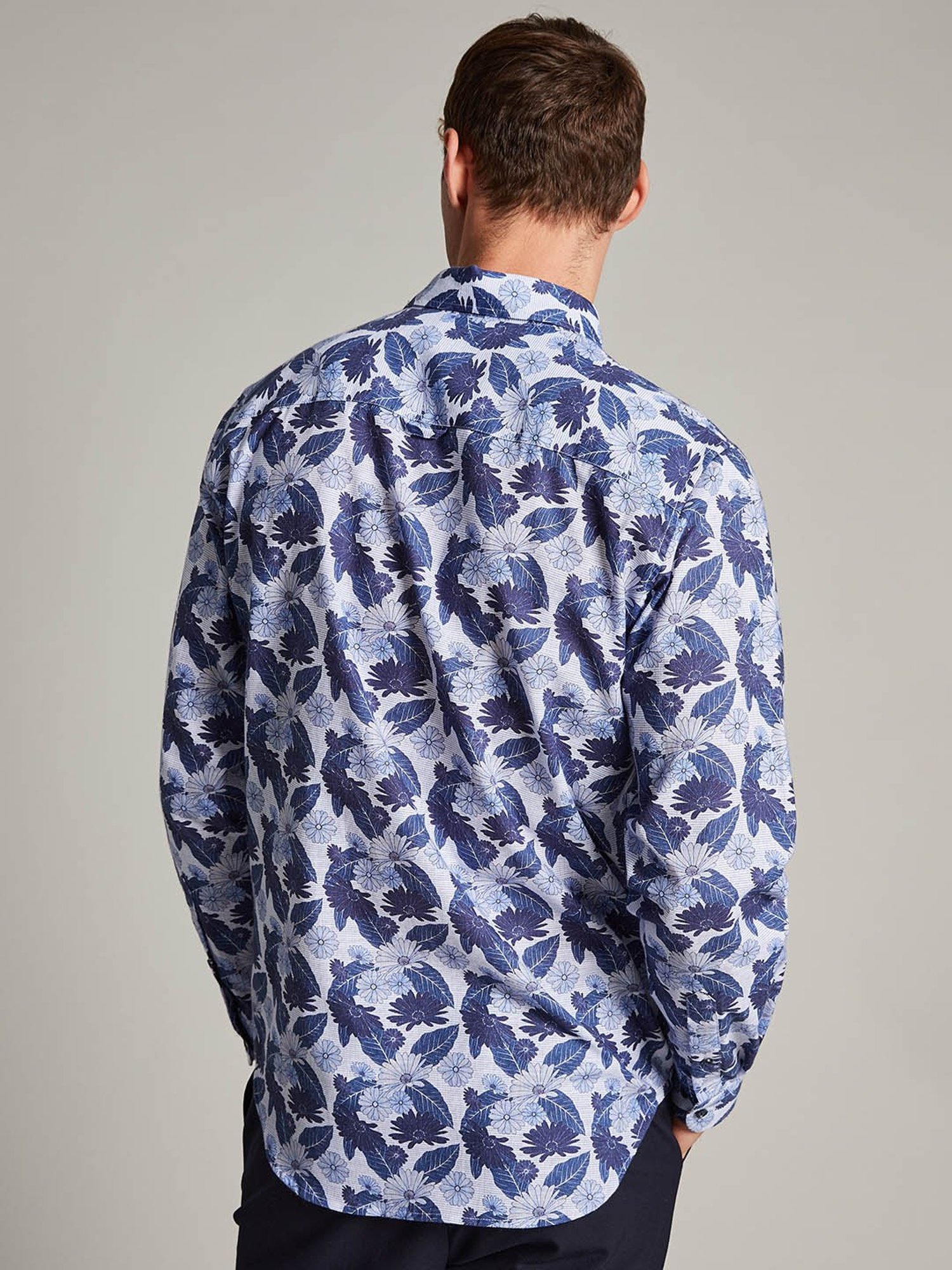Matinique Blue Cotton Full Sleeves Shirt