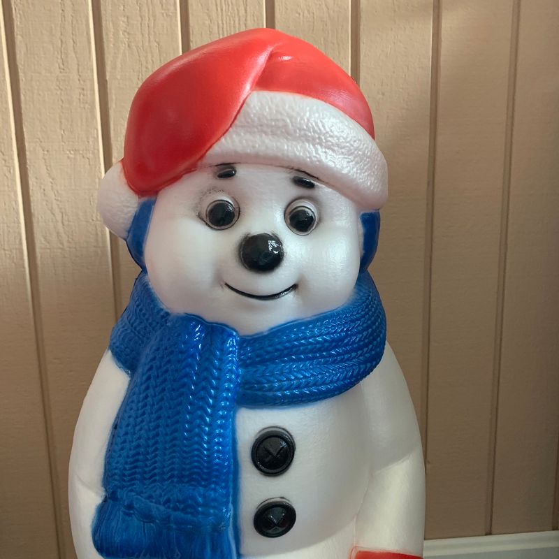 Christmas 31.0" Seasons Greetings Snowman Made In Usa Lighted Outdoor  -  Novelty Sculpture Lights