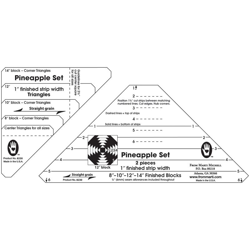 Marti Michell Pineapple Ruler-1" Strips