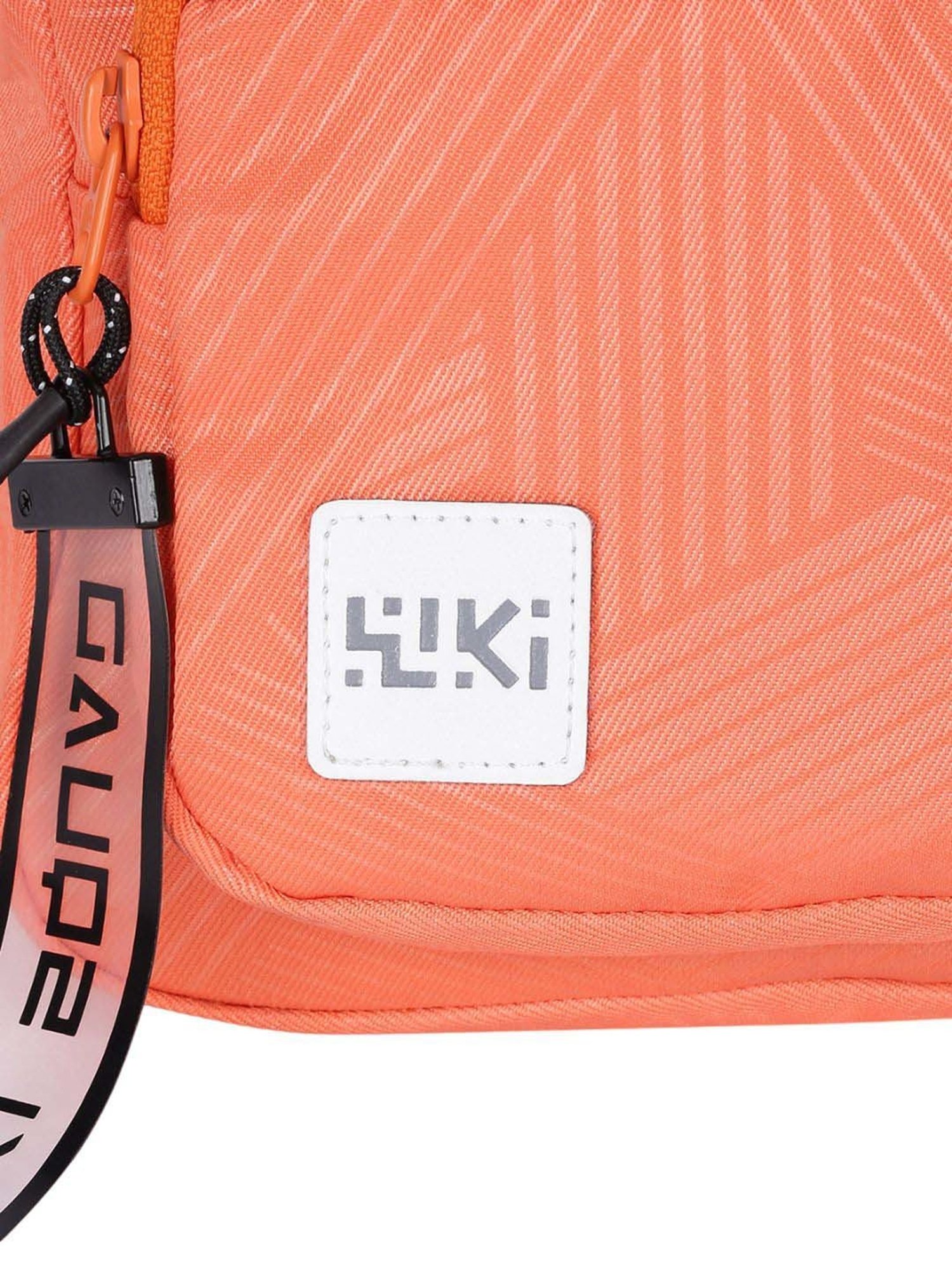 Wiki Orange Solid Medium Cross Body Bag