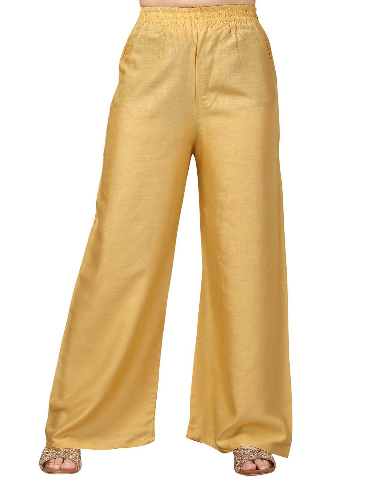 Aarika Girls Fawn Solid Palazzo