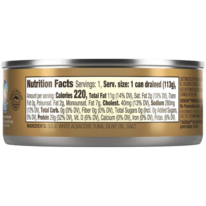 Genova Solid White Tuna in Olive Oil - 5oz