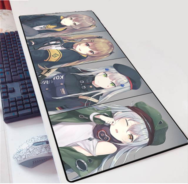 Girls Frontline Large Gaming Mouse Pad Extended Anti-slip Mousepad Durable Rubber Desk Pad  with Lock Edge Desk Mat for PC Laptop 400X900X2MM