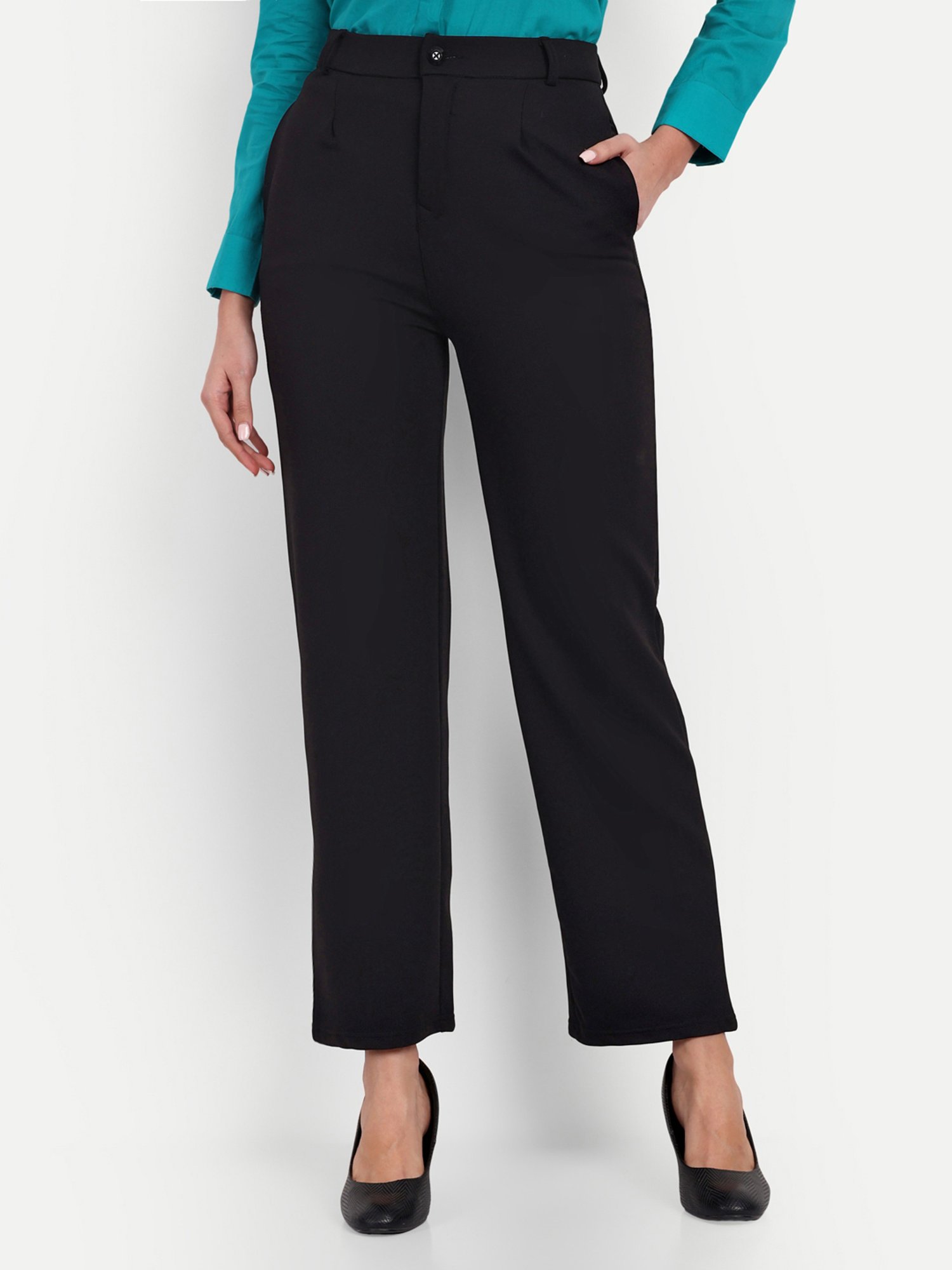 Broadstar Black High Rise Trousers