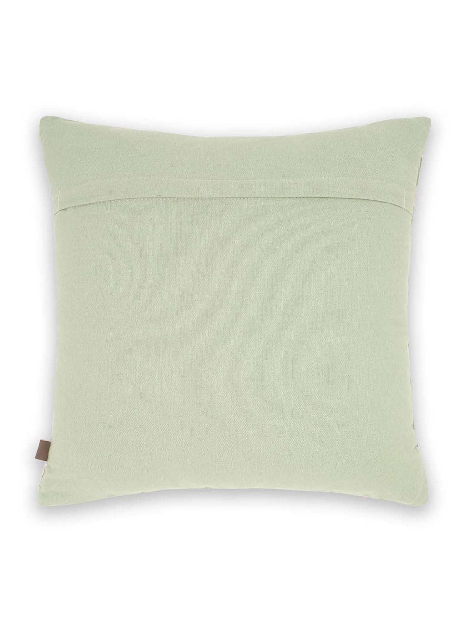 Pure Home and Living Green Cotton Patch Work Square Cushion Cover