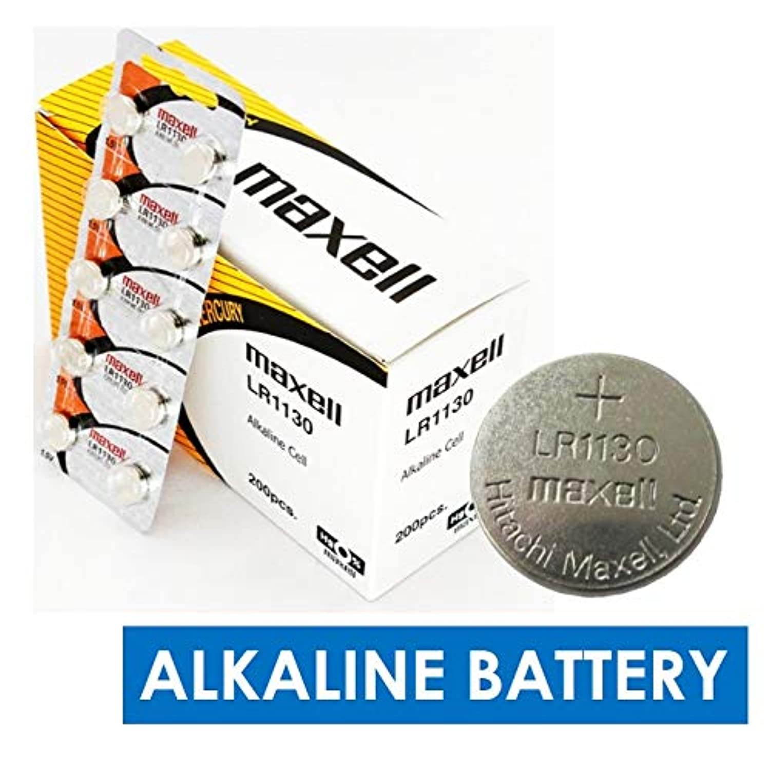 Maxell Watch Battery Button Cell LR1130 AG10 Pack of 10 Batteries