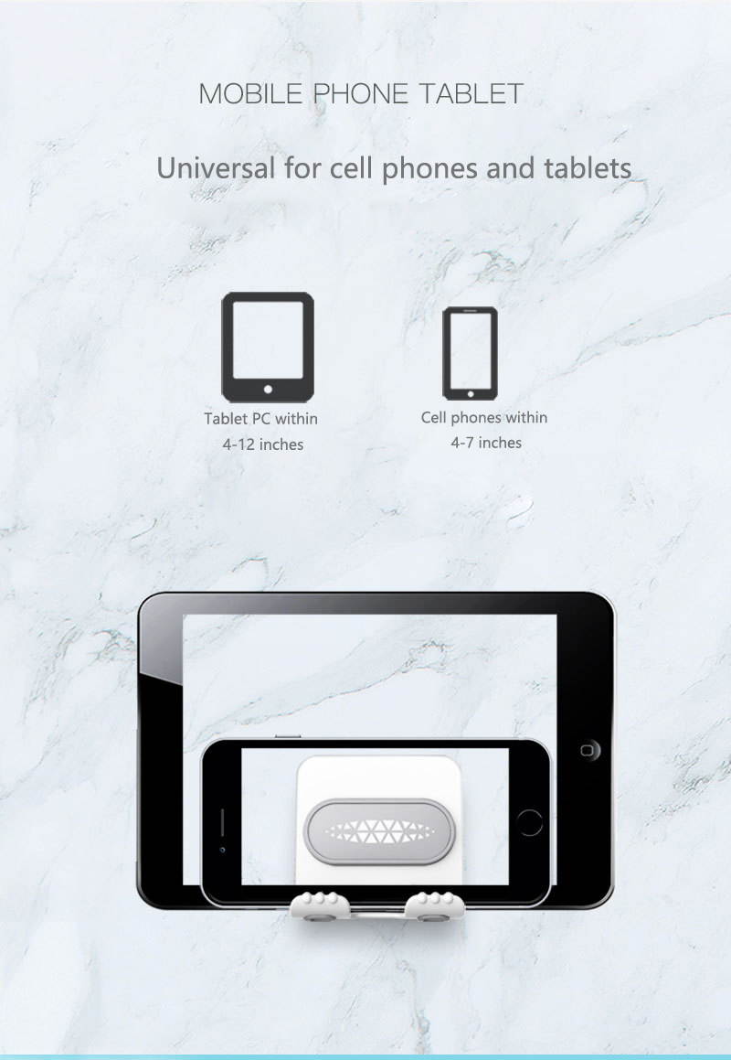 Wall Mount Phone Holder Wall Phone Stand Mount with Adhesive Strip for Bathroom,Kitchen,Office and More ,Compatible with All Phones and Mini Tablet(Silver/Pink)