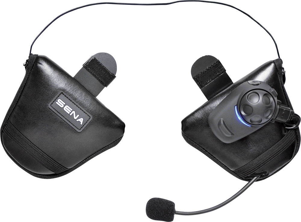 sena bluetooth stereo headset and intercom with builtin fm tuner for half helmets