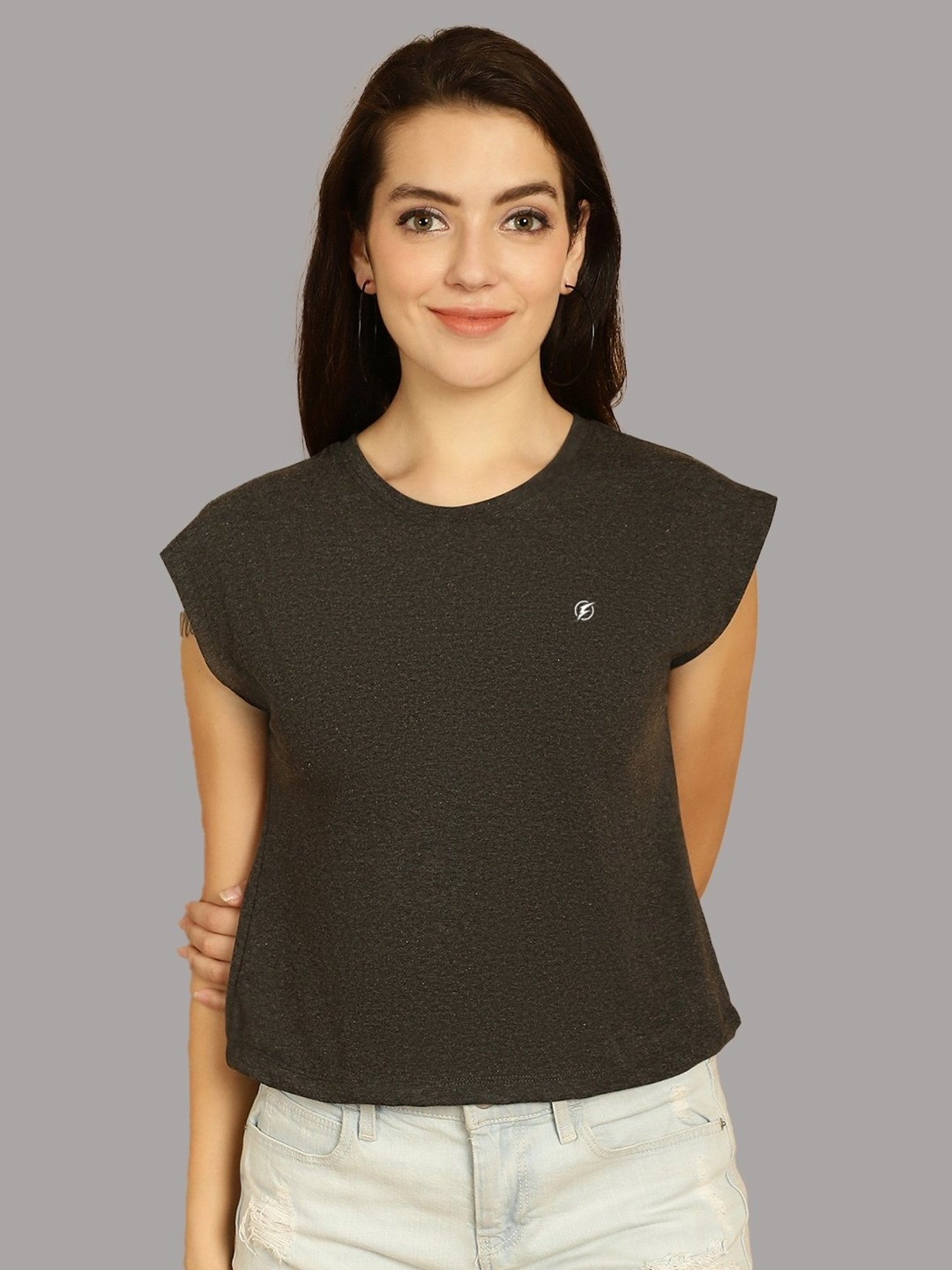 Friskers White & Grey Slim Fit Sports T-Shirts - Pack Of 2