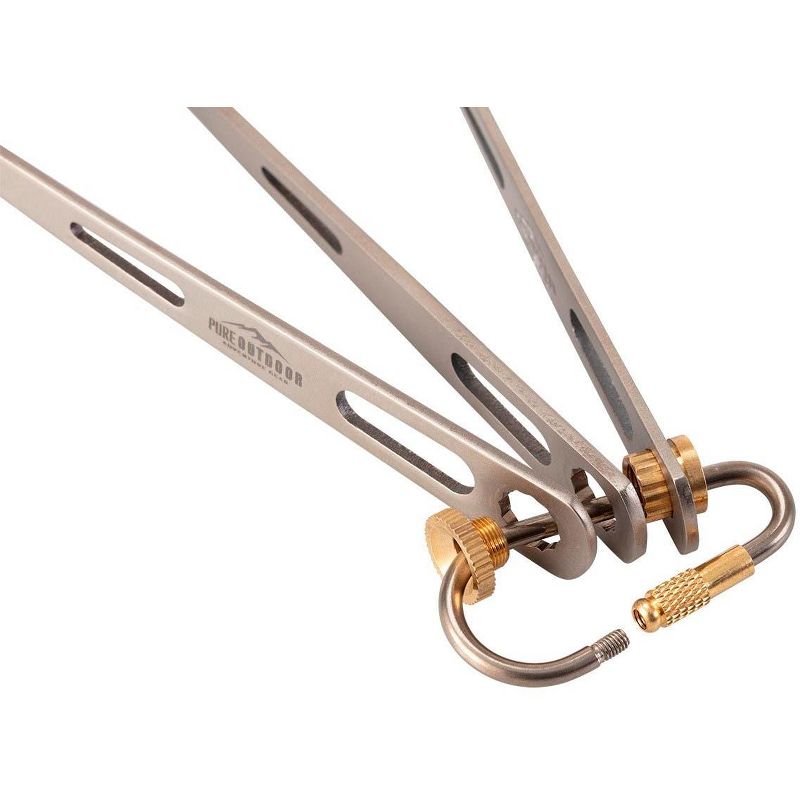 Monoprice Titanium 3-Piece Cutlery Set, Lightweight, Durable, Carabiner Included - Pure Outdoor Collection