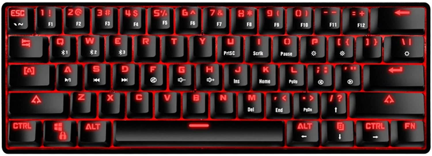 CUUWE K28 Wireless Bluetooth 61-Key Dual-Mode RGB Backlit Waterproof Mechanical Gaming Keyboard - Office Keyboard -Gaming Keyboard