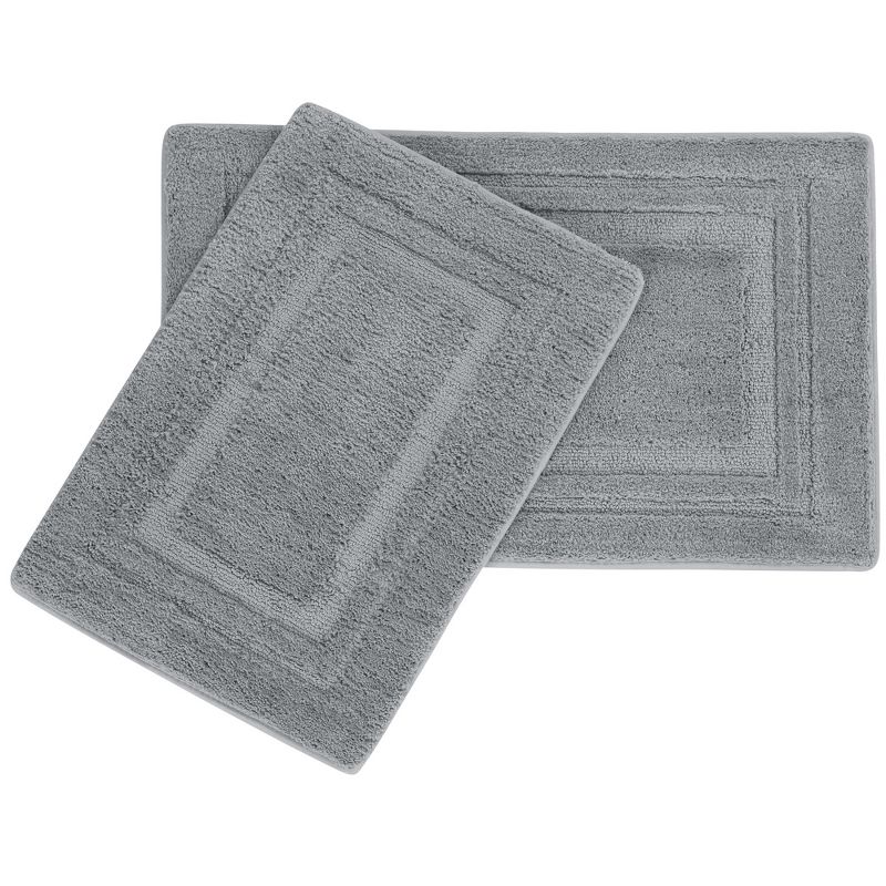 1'8"x2'6" Rectangle Indoor and Outdoor Polyurethane Floor Mat Gray - PiccoCasa