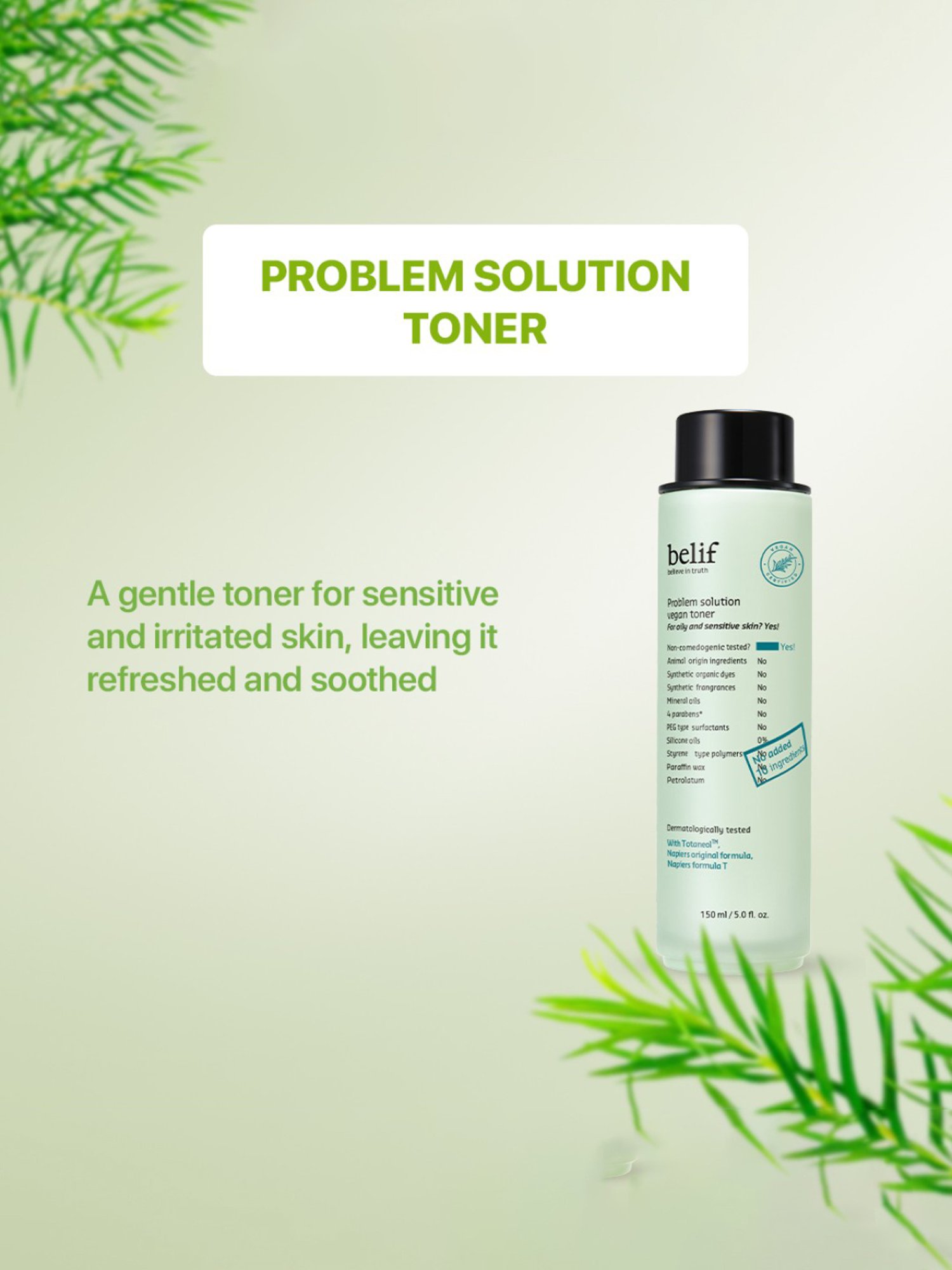 Belif Problem Solution Vegan Toner - 150 ml