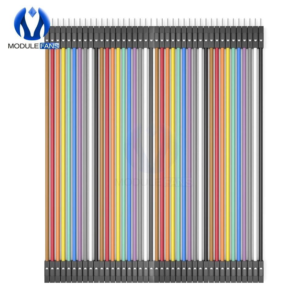 40pcs In Row Dupont Cable 20cm 2.54mm 1pin 1p-1p male to Female Jumper Wire For Arduino Breadboard