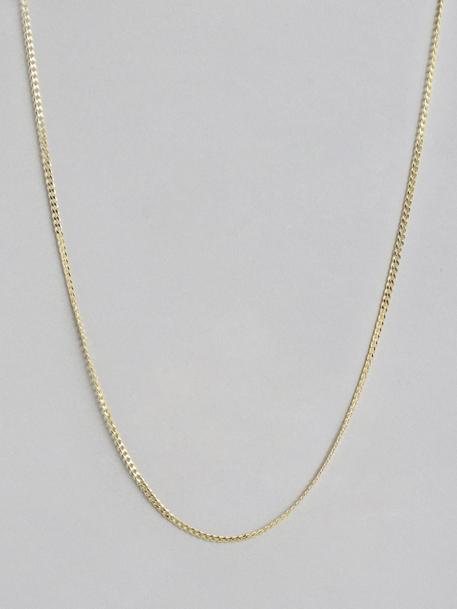 Zavya Elegant Golden Plated 92.5 Sterling Silver Curb Chain
