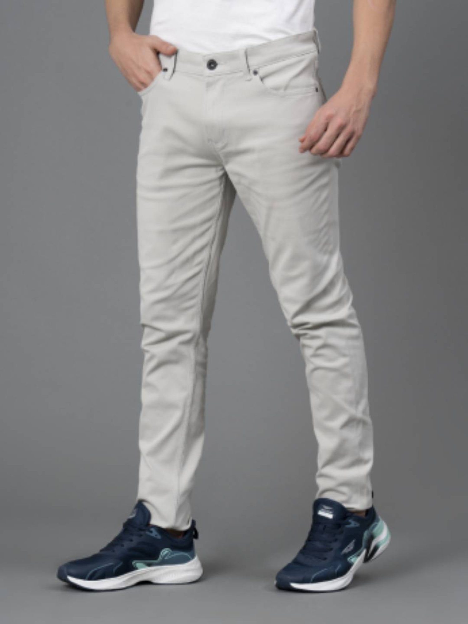 Red Tape Light Grey Skinny Fit Jeans