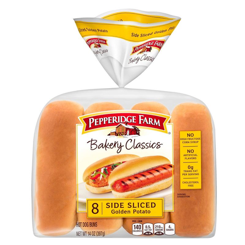 Pepperidge Farm Bakery Classics Top Sliced Golden Potato Hot Dog Buns -14oz/8pk