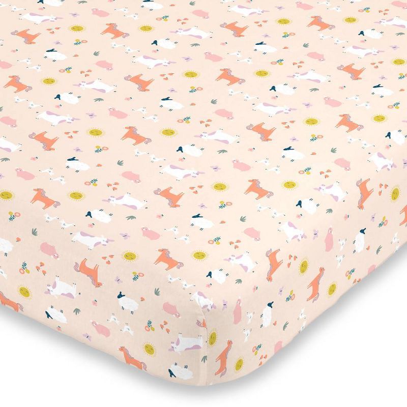 Carter's Sunny Farms Super Soft Fitted Crib Sheet