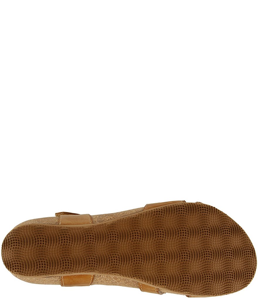 Taos Footwear Universe Banded Leather Wedge Sandals