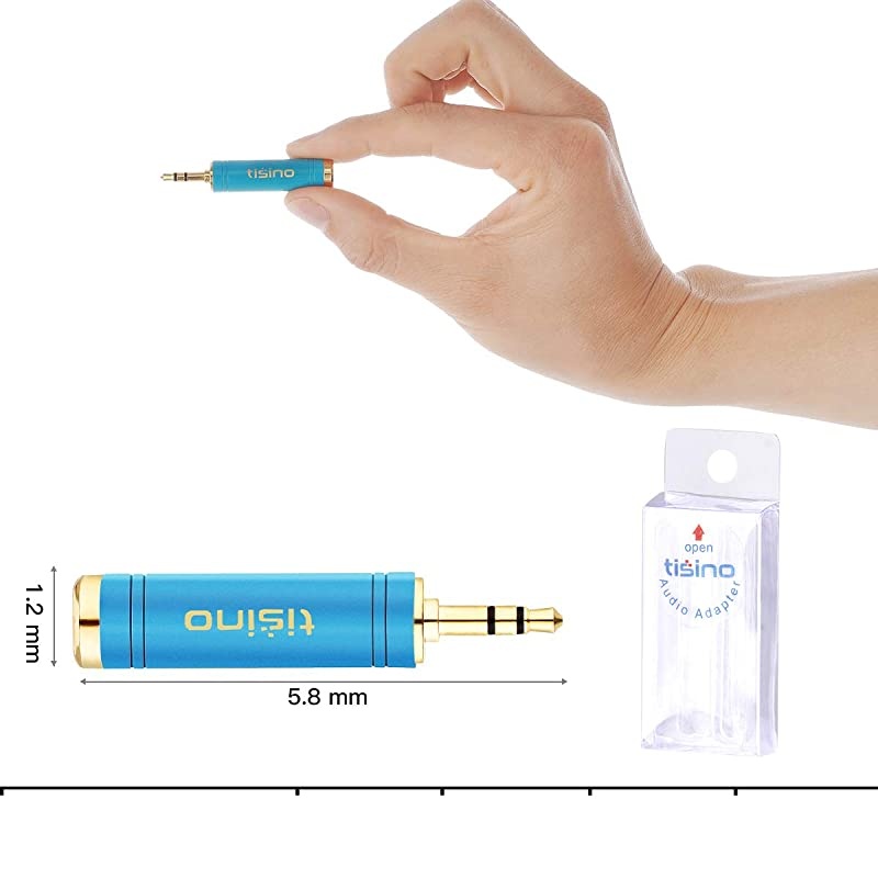 35mm to 14 Adapter GoldPlated Pure Copper 18 inch Male Plug to 14 inch Female Jack Stereo Adapter 2 Pack