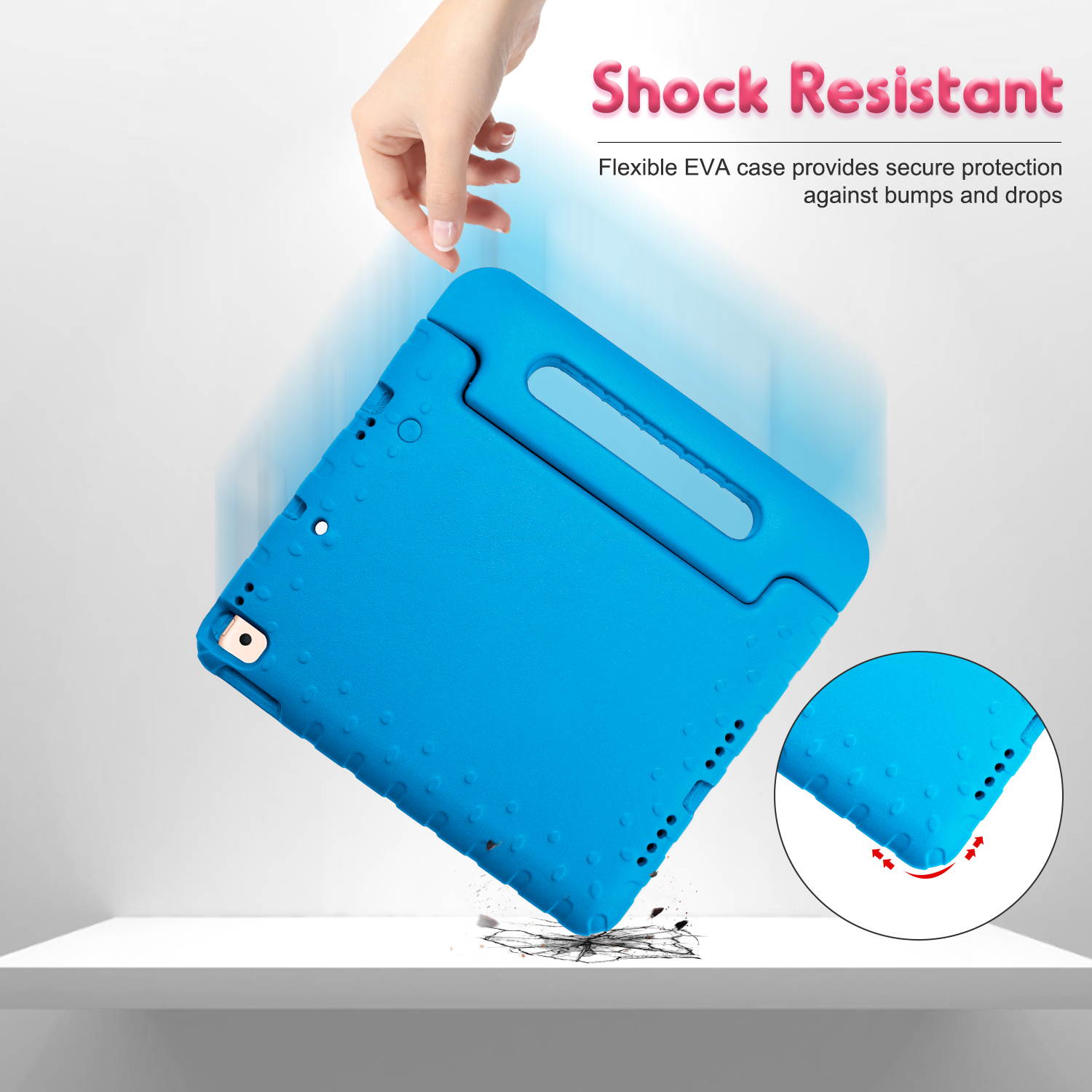 Donwell For iPad Air 4 10.9 inch 2020/iPad Pro 11 inch 2018 Stand Case Cover Kids Folding Handle Shockproof Foam Lightweight Flexible kickstand ,Full Body Rugged Boys Girls EVA Cover