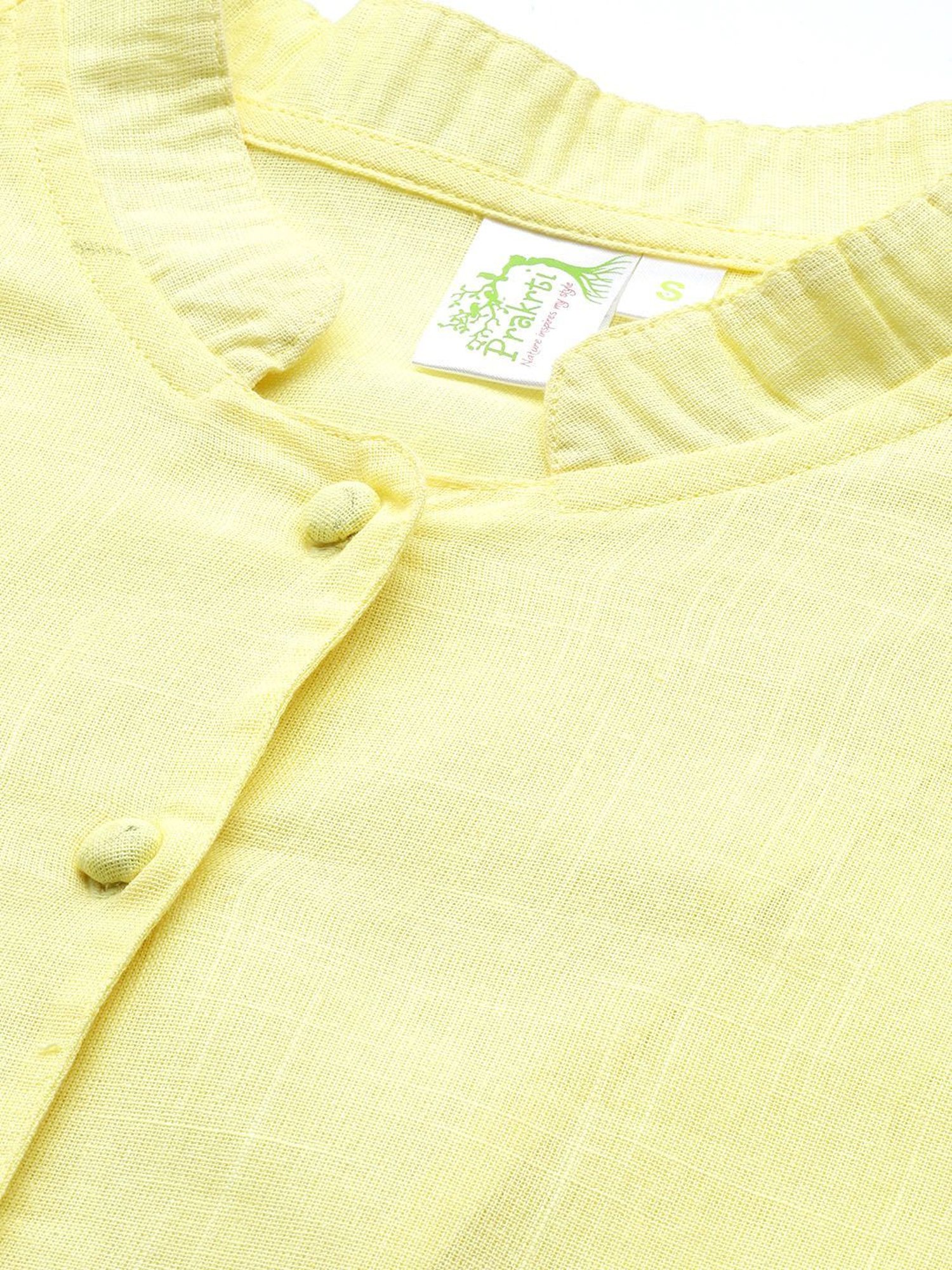 Prakrti Yellow Printed Top Shorts Set