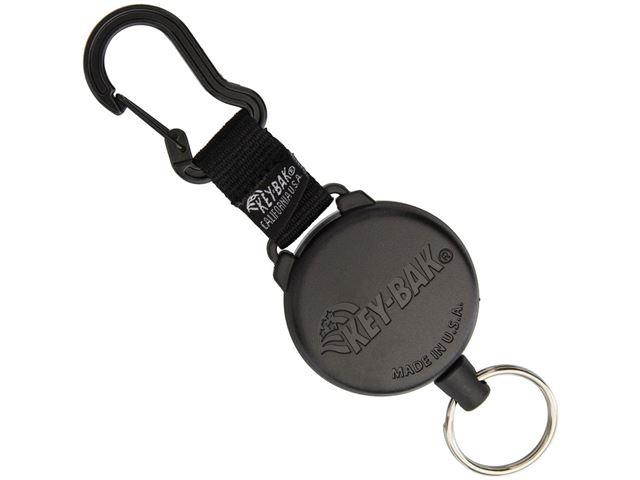 KeyBak KEYB488 SecurIt Gear Reel 48" Retractable Kevlar Cord Black Holds 15 Keys