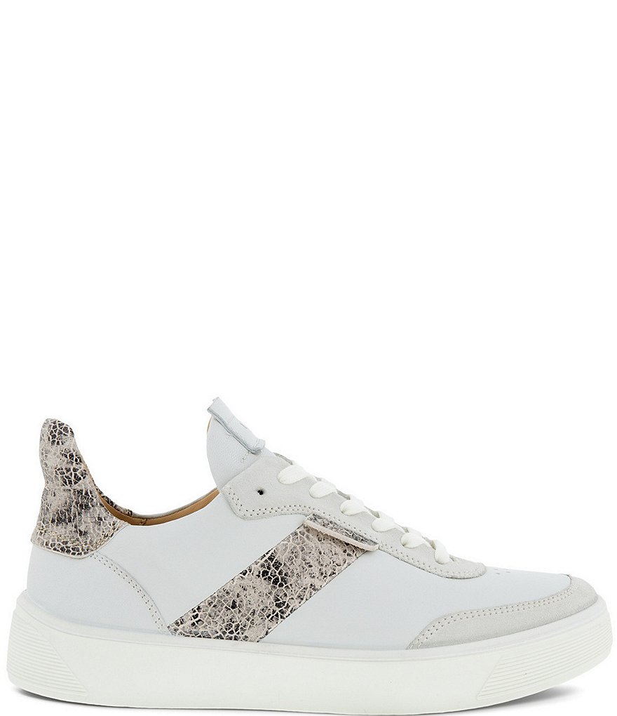 ECCO Street Tray Leather And Suede Sneakers