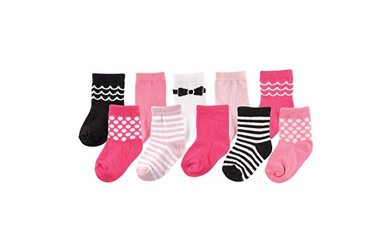 Luvable Friends Baby Boy Socks Set, Blue Bear, 0-6 Months