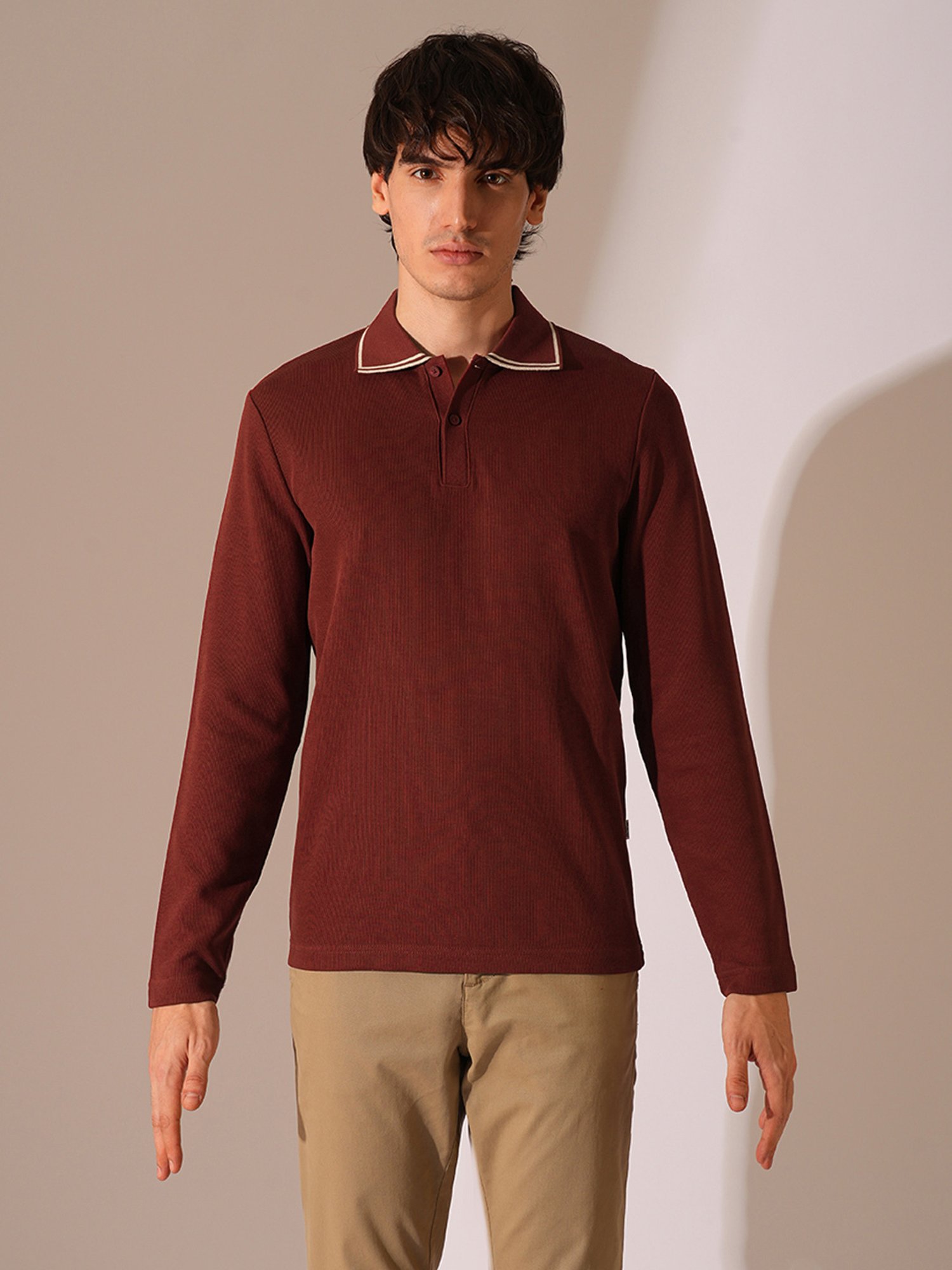 Selected Homme Red Organic Cotton Slim T-Shirt