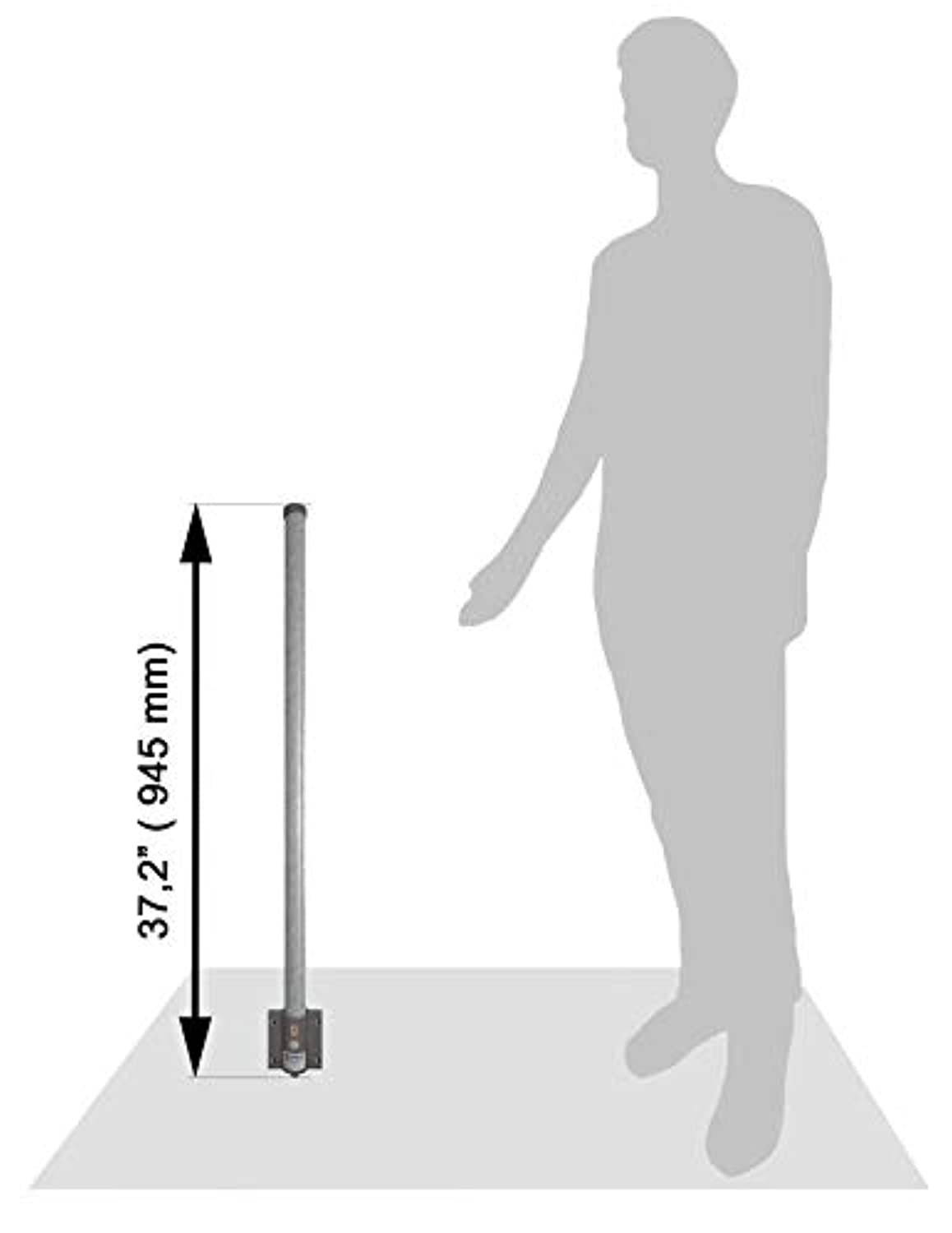 WiFi Outdoor Omni Antenna Gain 12dB 2.4Ghz Roof Mount (3 Foot Long) Wireless Network Extender/Repeater Range Booster Pole(N-Female Cable Connector) House/RV/Camping/Boat Signal Amplifier Tupav (TP551)