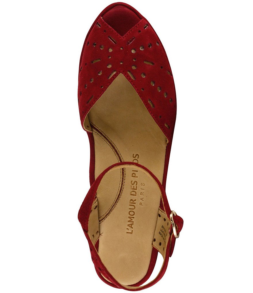 L'Amour Des Pieds Brenn Suede Wedge Sandals