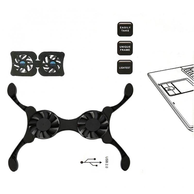 Madeng Laptop Cooling Pads Usb With Double Fans Mini Octopus Non Slip Mats New Foldable