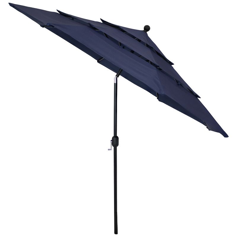 9' x 5' Rectangular Double Top Patio Outdoor Market Umbrella Emerald Green - Crestlive Products