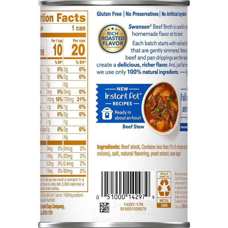 Swanson Natural Goodness 100% Natural Low Sodium Beef Broth 14.5oz