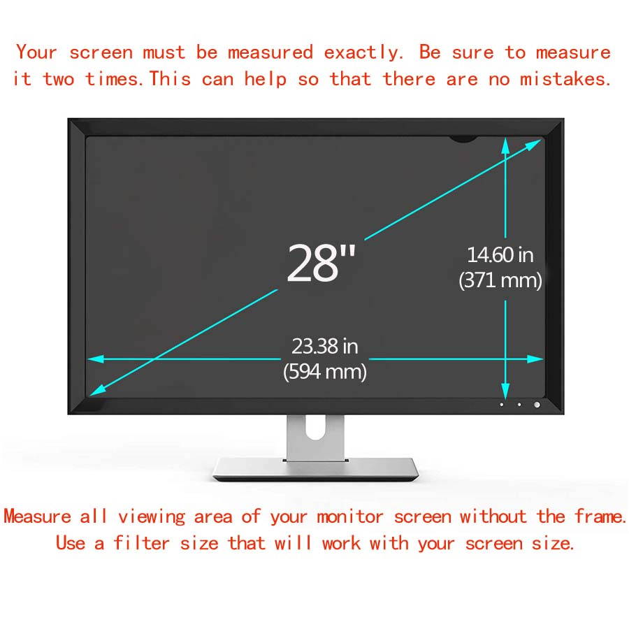 CYDYSY 28 inch Privacy Filter Screen Protective film for 16:10 Widescreen Computer (594mm*371mm)