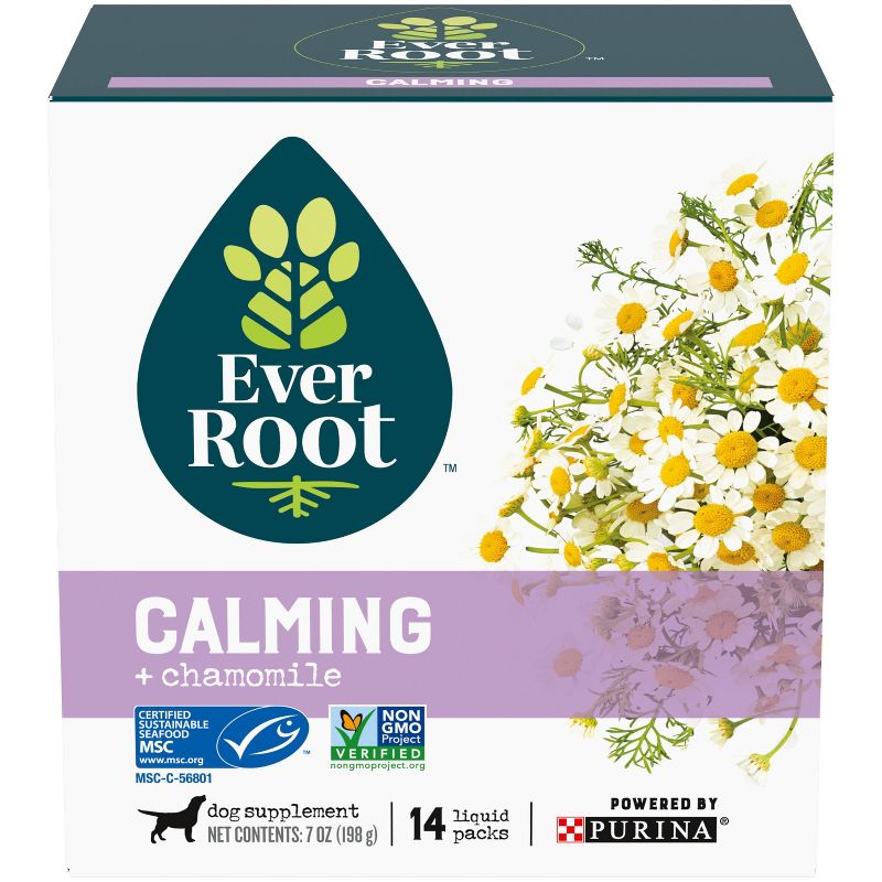 Purina EverRoot Calming Organic Dog Supplement Liquid Packs - 14ct