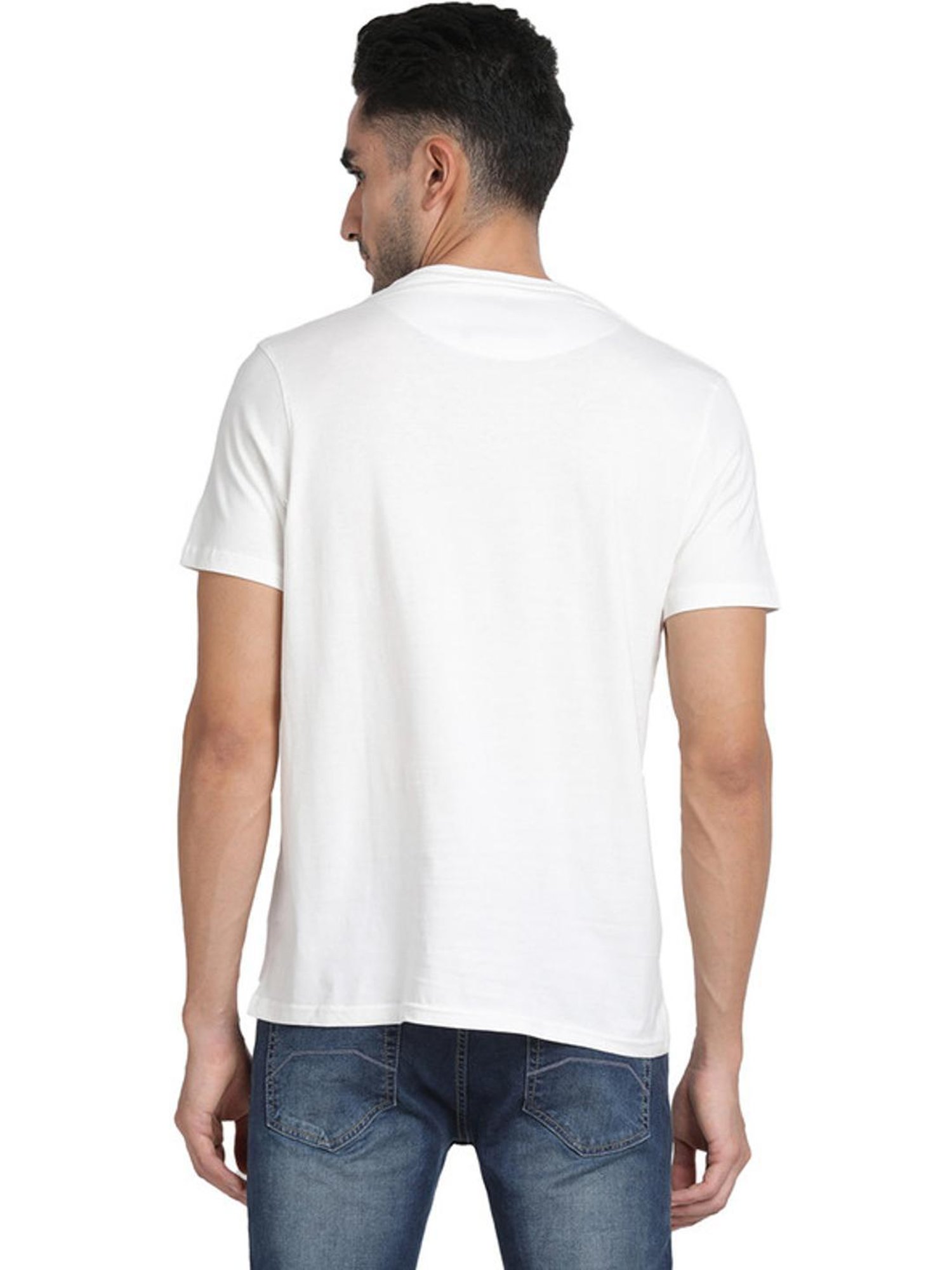 Turtle White Slim Fit Printed T-Shirts